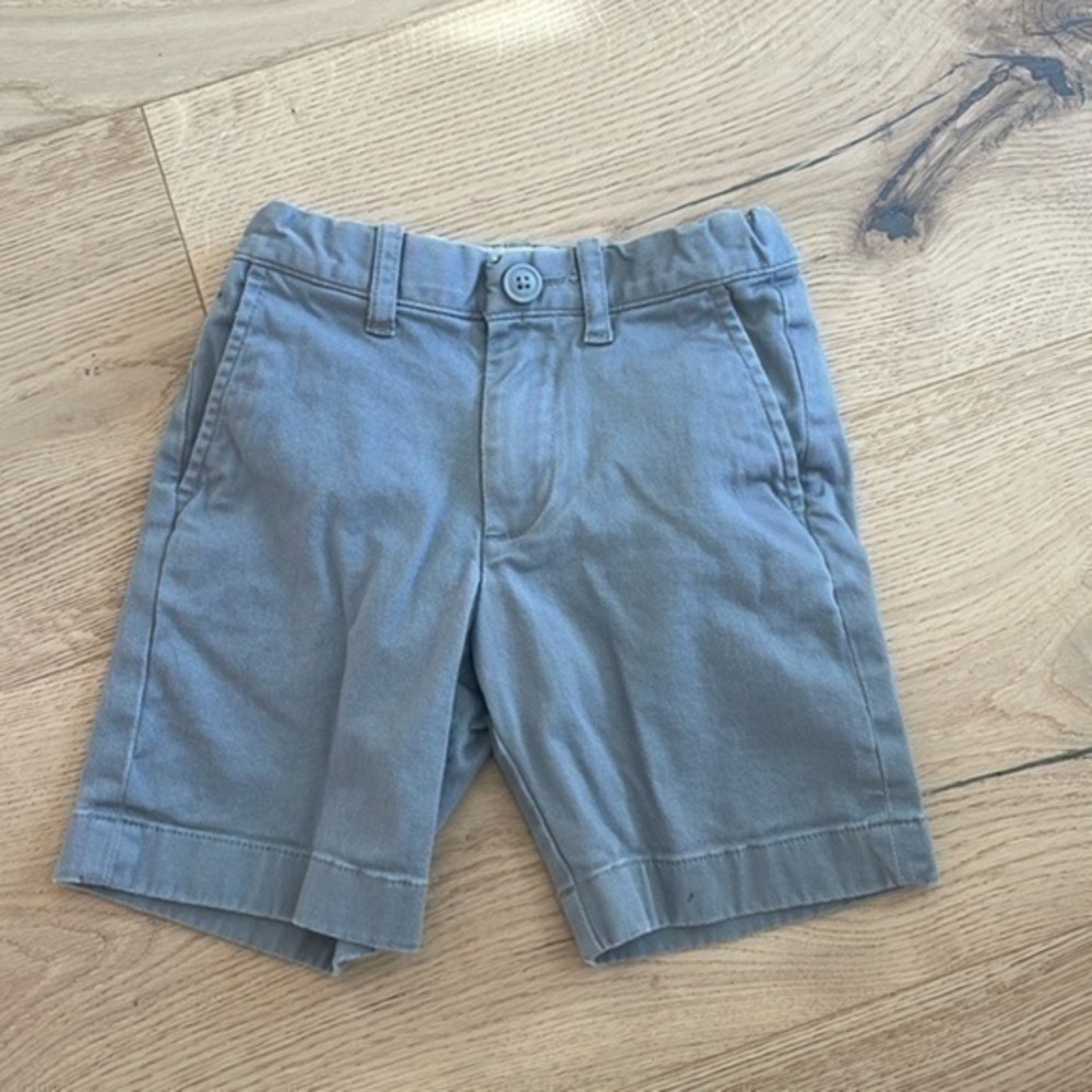 J.Crew Crewcuts Stanton Tech Oxford Shorts Boys Size 5 Gray Adjustable Waist